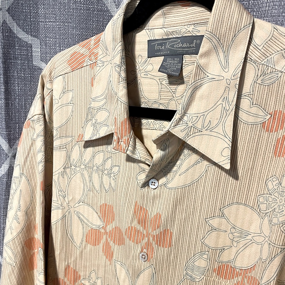 Tori Richard 100% Silk Hawaiian Shirt Aloha Shirt